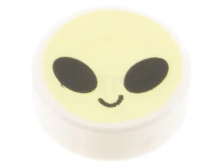 LEGO Tile 1 x 1 Round with Face Pattern (Emoji)