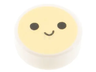 LEGO Tile 1 x 1 Round with Face Pattern (Emoji)