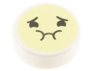 LEGO Tile 1 x 1 Round with Face Pattern (Emoji)