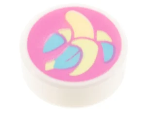 LEGO Tile 1 x 1 Round with Banana Pattern