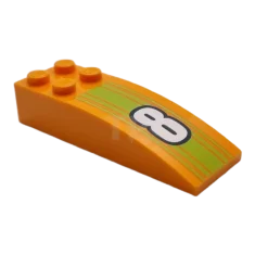 LEGO Pendenza curvo 6 x 2 con schema numero 8