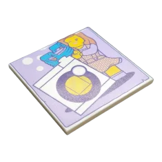 LEGO Tile 6 x 6 with Bottom Tubes with Minifigure and…