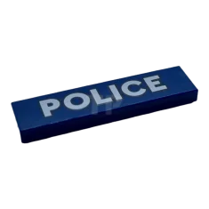 LEGO Tile 1 x 4 with 'POLICE' Pattern