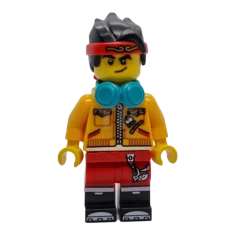 LEGO Monkie Kid - Bright Light Orange Closed Jacket, Dark Turquoise…