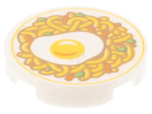 LEGO Tile 2 x 2 Round with Bottom O and Food…