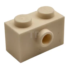 LEGO Stein 1 x 2 mit Noppen an der Seite