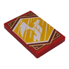 LEGO Tile 2 x 3 with Dragon Flying Pattern (Ninjago Speed…