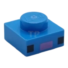 LEGO Platte 1 x 1 mit 2 schwarzen Quadraten und mittlerem…