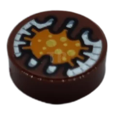 LEGO Fliese 1 x 1 Rund mit SW Electronic Eye Pattern