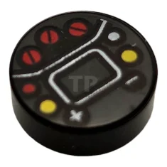 LEGO Tile 1 x 1 Round with  with Control Panel…