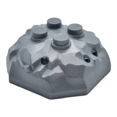 LEGO Rock 4 x 4 Octagonal Boulder, Top with Molded Trans-Light…