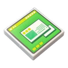 LEGO Tile 2 x 2 with Computer Monitor Pattern