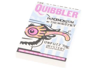 LEGO Tile 2 x 3 with The Quibbler Newspaper Pattern