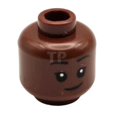 LEGO Minifigure, tête double face, sourcils et yeux noirs avec pupilles…