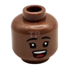 LEGO Minifigure, tête double face, sourcils et yeux noirs avec pupilles…
