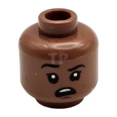 LEGO Minifigure, tête double face, sourcils et yeux noirs avec pupilles…