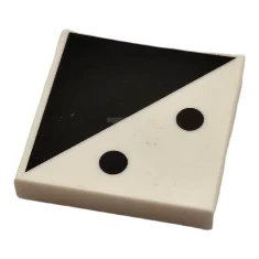 LEGO Tile 2 x 2 with Dots and Triangle Pattern