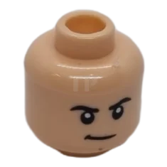 LEGO Minifigure, Head Dual Sided Black Eyebrows, Medium Nougat Chin Dimple,…