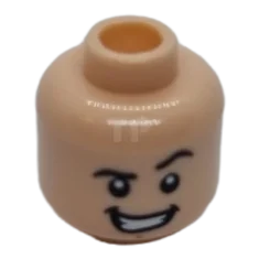 LEGO Minifigure, Head Dual Sided Black Eyebrows, Medium Nougat Chin Dimple,…