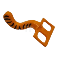 LEGO Minifigure Costume Tail Cat with Black Tiger Stripes Pattern