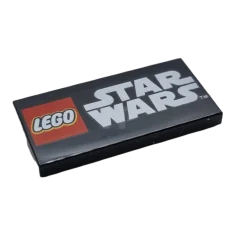 LEGO Tile 2 x 4 with LEGO Star Wars Logo Pattern