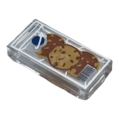 LEGO Tile 1 x 2 with Space Logo and Barcode Pattern