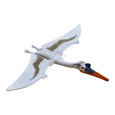 LEGO Dinosaurus Quetzalcoatlus met blauwe ogen en oranje kaak