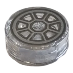 LEGO Fliese 1 x 1 Rund mit SW TIE Fighter Cockpit-Muster