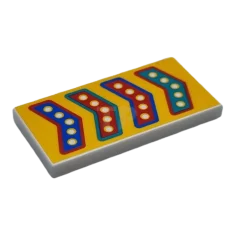 LEGO Carreau 2 x 4 avec motif de flèches lumineuses.