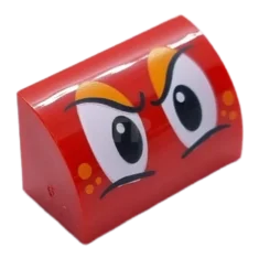 LEGO Slope 1 x 2 x 1 Curved with Eyes Pattern