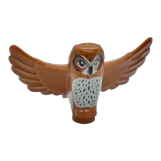 LEGO Uil, gespreide vleugels met verenpatroon