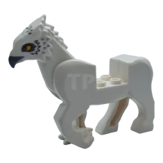 LEGO Hippogreif, dunkelblaugrauer Schnabel, dunkelblaugraue und hellbläulichgraue Federn, hellorangefarbene Augen