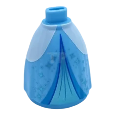 LEGO Mini Doll Skirt Long Full with White Hips, Metallic Blue…