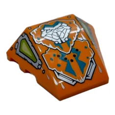 LEGO Wig 4 x 3 Driedubbel gebogen met slangenkoppatroon