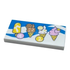 LEGO Tegel 2 x 4 met ijslollypatroon