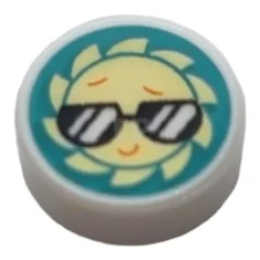 LEGO Carreau 1 x 1 rond avec motif de visage (Emoji)