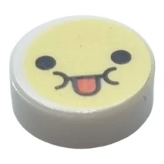 LEGO Tile 1 x 1 Round with Face Pattern (Emoji)