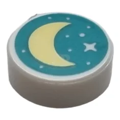 LEGO Carreau 1 x 1 rond avec motif de lune et…