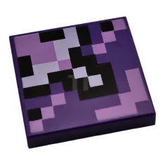 LEGO Tile 2 x 2 with Pixelated Terracotta Pattern