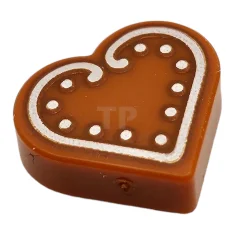 LEGO Tile 1 x 1 Heart with Cookie Pattern