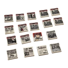 LEGO Tile 2 x 2 with Groove, Daily Bugle Newspapers, 18…