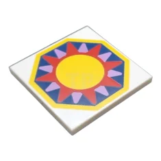 LEGO Tile 4 x 4 with Yellow, Magenta and Medium Lavender…