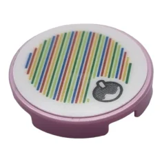 LEGO Tile 2 x 2 Round with Super Mario Scanner Code…