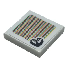 LEGO Tile 2 x 2 with Super Mario Scanner Code