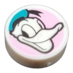 LEGO Carreau 1 x 1 rond avec motif Donald Duck