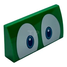 LEGO Slope Curved 2 x 4 x 2/3 with Eyes Pattern…