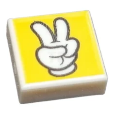 LEGO Carreau 1 x 1 avec rainure avec gant blanc signe…