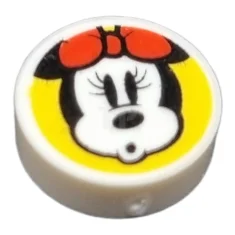 LEGO Carreau 1 x 1 rond avec motif Minnie Mouse