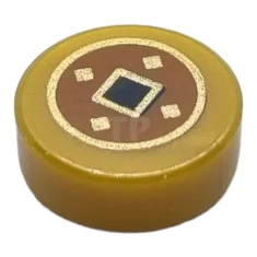 LEGO Tile 1 x 1 Round with Coin Pattern