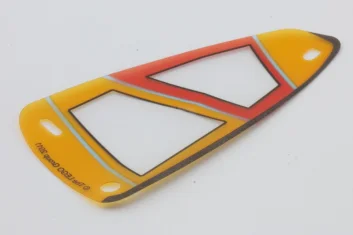 LEGO Triangolo di plastica 6 x 12 Vela con motivo arancione…